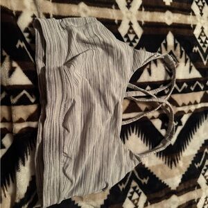 lululemon athletica Striped Gray Bag